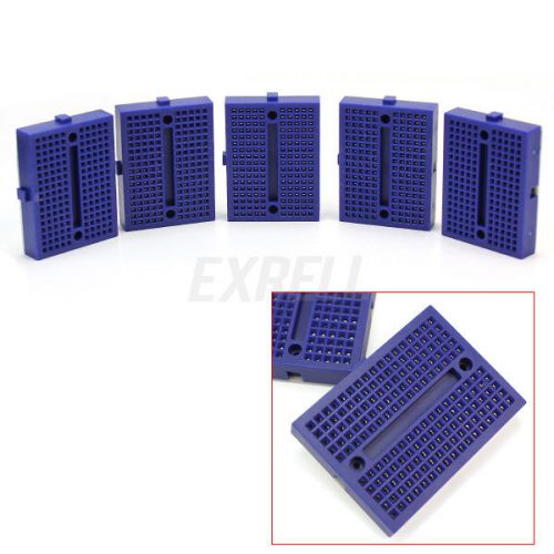 5 Pcs Mini Solderless Prototype Breadboard 170 Tie-points For Arduino Blue New