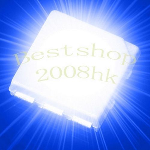 100 pcs Blue PLCC-6 6PIN 5050 SMD 3-CHIPS 7000mcd LED light