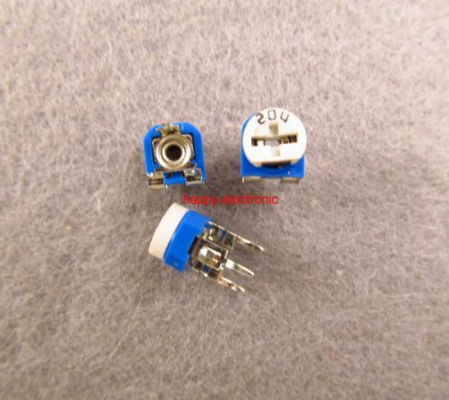 20pcs 200K Ohm  trimmer trim pot single turn top adjust Variable resistor 204