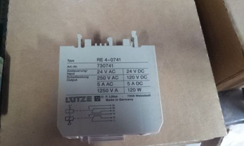 LUTZE RELAY RE 4-0741Art Nr. 730741 A1/A2 24VDC