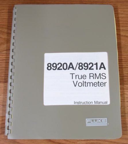 NOS FLUKE 8920A/8921A TRUE RMS VOLTMETER INSTRUCTION MANUAL NEW CONDITION