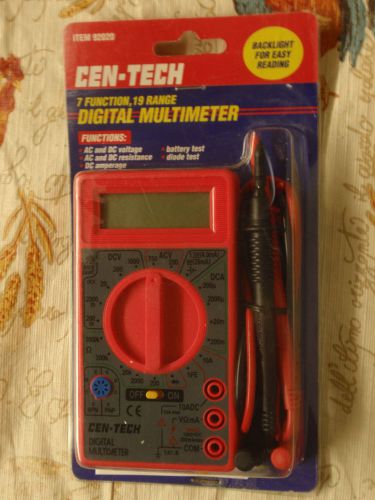 CEN-TECH 7 FUCTION, 19 RANGE DIGITAL MULTIMETER