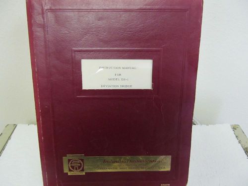 Industrial Instruments DB-1 Deviation Bridge Instruction Manual w/schem