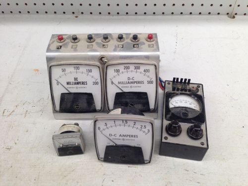 Vintage General Electric DC volt meter gauge LOT D0 91 DW 90 71