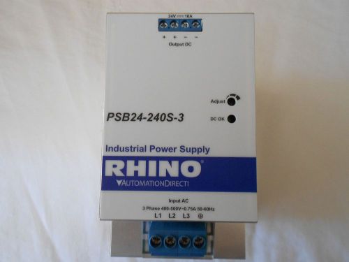 Psb24-240s-3  power supply 24vdc 10a (240w) 3-ph din rail alum case for sale