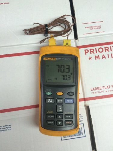 FLUKE 54 II DIGITAL DATA LOGGING THERMOMETER DUAL INPUT WORKS PERFECT