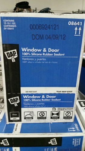 12 PACK - DAP 08641 10.1 oz Window &amp; Door 100% Silicone Rubber Sealant CLEAR