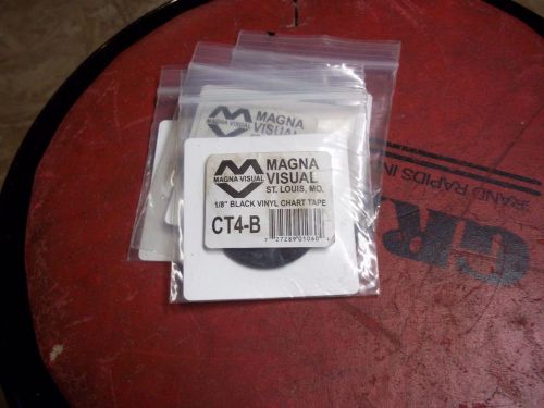 MAGNA VISUAL CT4-B 1/8TH&#034; BLACK CHART TAPE,