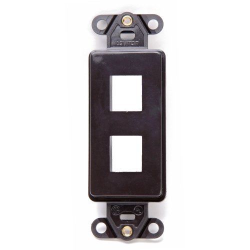 Leviton 41642-B QuickPort Decora Wall Plate Insert, 2-Port, Brown New