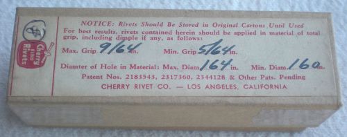 88 - Cherry CR113-5-4 Blind Rivets - NEW