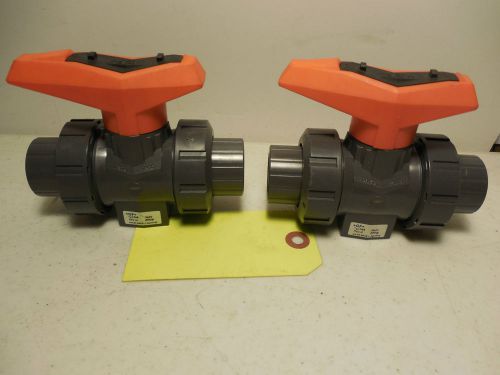 3/4&#034; pvc ball valve 546 dn20 pvc-u epdm. lot of 2. gf5 for sale