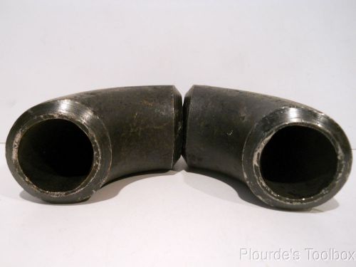 (2) Unused Schedule 160 Carbon Steel 1-1/2&#034; Butt Weld 90° Long Radius Elbows