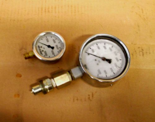 2 Hydraulic Gauges 10,000 PSI liquid filled