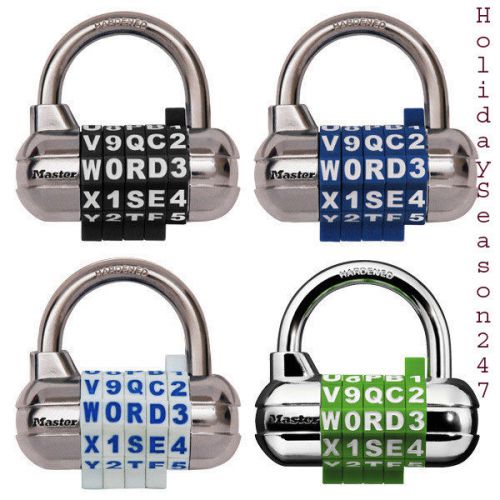 MASTER LOCK School Locker Combination Padlock Set Your Own Combo Letter &amp; Number