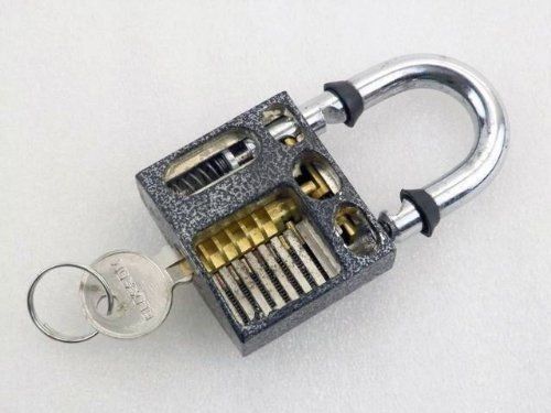 BESTOPE Professional Cutaway Inside View of Practice Padlocks Lock Training Trai