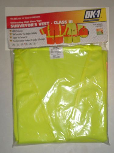 OK-1 / CLASS III / SURVEYOR&#039;S VEST / GREEN / Sz 3XL - NEW in BAG / XXXL - NEW!!