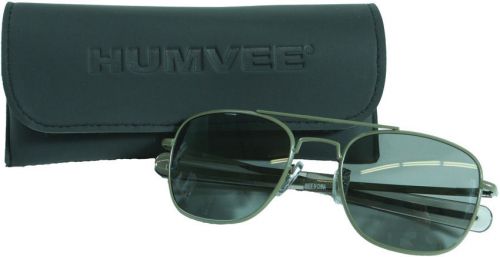 Humvee HMV52BOD OD Green Metal Framed/Grey Lens Pilot Sunglasses 52Mm