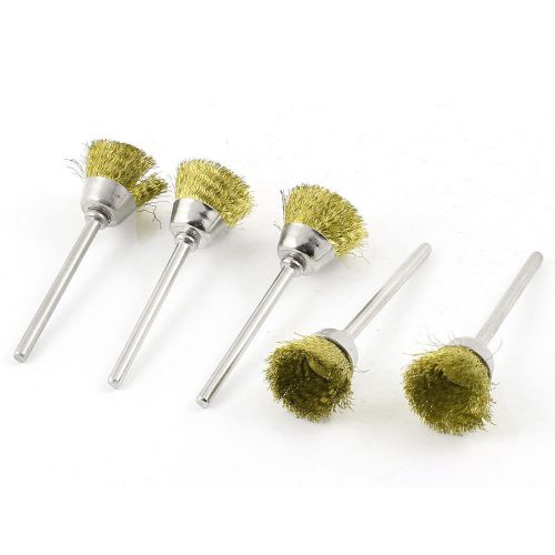 5 Pcs Bowl Design Steel Wire Metal Shank Polishing Brush 52mm Length