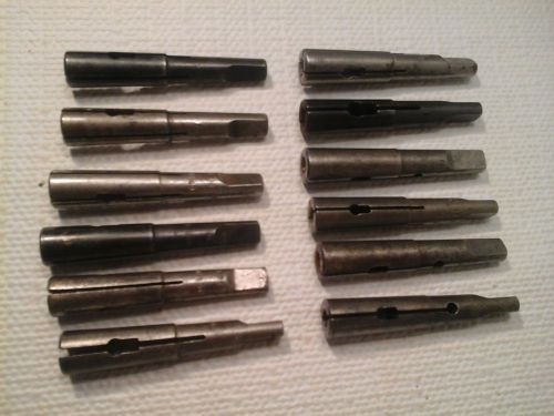 LOT OF (12) SCULLY JONES 1MT SPLIT SLEEVE DRILL DRIVERS - #1-#3-#7-#8-9-#13-14