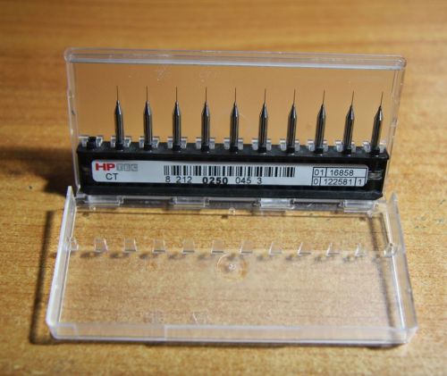 10 pcs brand new carbide micro drill bits 0.25mm cnc pcb dremel germany made for sale