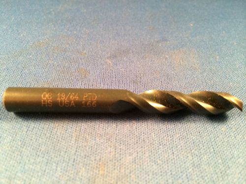 New Precision QC 19/64&#034; Parabolic Flute HSS Screw Machine Drill