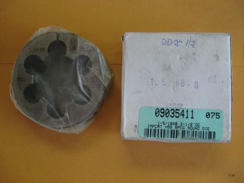 1-5/16&#034; X 8 ADJUSTABLE ROUND SPLIT DIE 2-1/2&#034; PART # 09035411 1 5/16-8