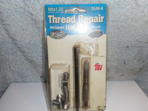 Machinists 1/1 buy now m8 x 1.25 thread repair kit with inserts for sale