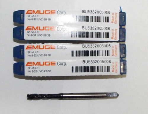 5pc 8-32 Emuge MultiTap Spiral Flute