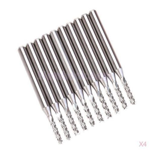 4x 10pcs 1.8mm Carbide End Mill Endmill Steel Blade CNC/PCB Engraving Bit