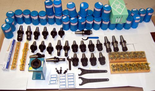 111  Pc Techniks CAT 40 CNC Mill Tooling Kit-Haas,Fadal-Pull Stud,Endmill Holder