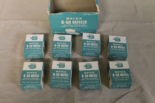 8 NIB Bates B-50 Refills for Model C Staplers