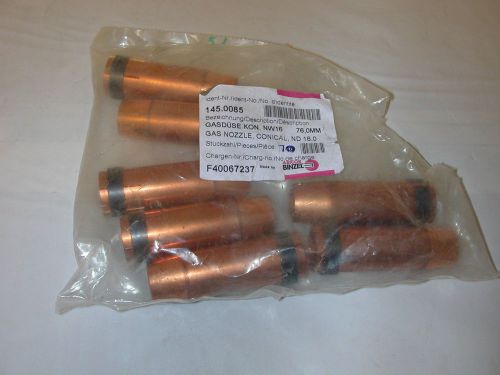 7 Abicor Binzel Conical Nozzles 145.0085~240/401/501  Mig Guns  NOS