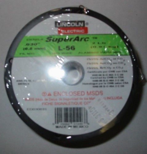 Lincoln superarc l-56 .030&#034; 2lb spool mig wire er70s-6 for sale