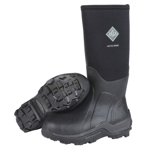 Boots, Rubber, 16 In., Blk/Wht, 12, PR ASP-000A/12