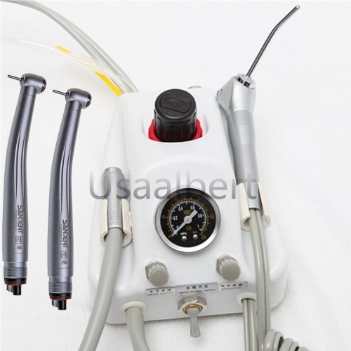 Dental Portable Turbine Unit 4H Tube + 2 High Speed Handpiece Clean head