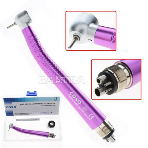 Coxo dental standard push button handpiece purple &amp; 1 pc stainless steel bearing for sale