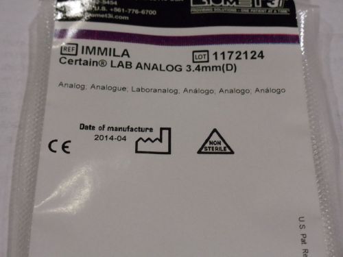 Biomet3i IMMILA LAB ANALOG 3.4 MM