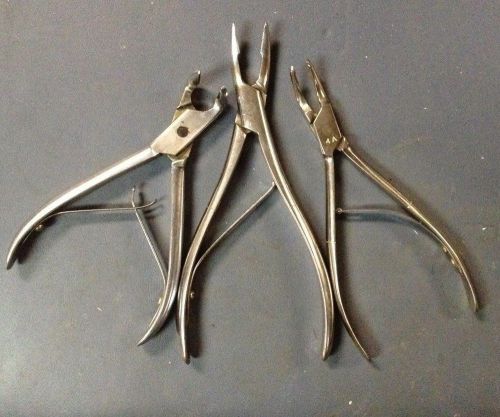 RONGEURS LOT of 3 DENTAL INSTRUMENT FORCEPS BONE REMOVAL