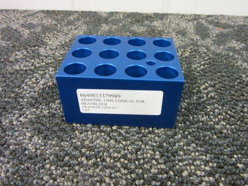 Vwr troemner dry heater heatblock 15ml cc conical tube jbaids 12 tube new for sale