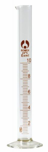 Glass graduated cylinder: 10ml   borosilicate for sale