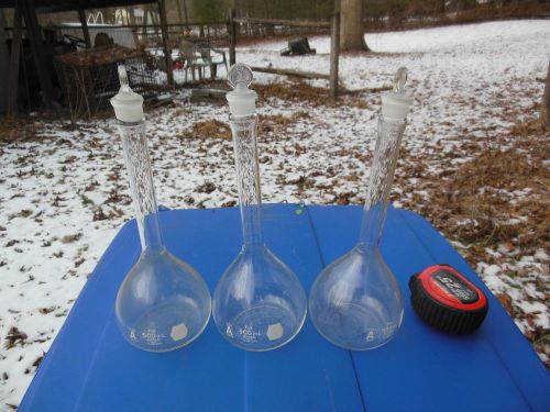 Kimax A 500ml volumetric flasks quantity 3