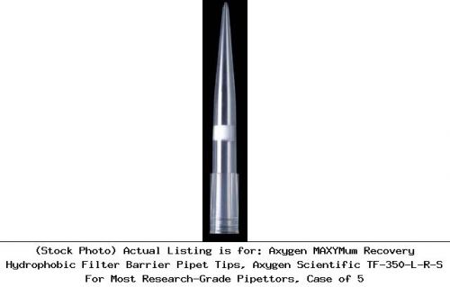 Axygen MAXYMum Recovery Hydrophobic Filter Barrier Pipet Tips, : TF-350-L-R-S