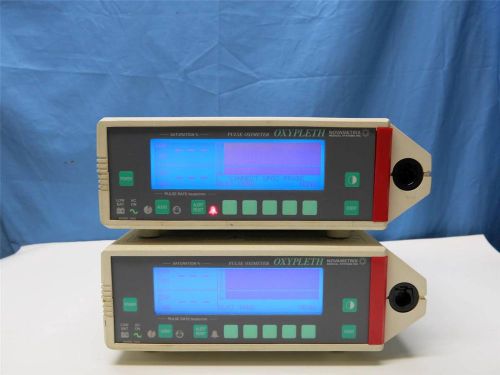 Lot of 2 Novametrix Oxypleth Patient Monitor Sp02