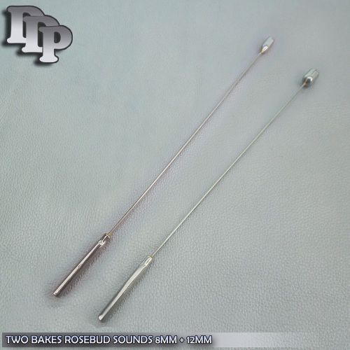 Two Pcs Bakes Rosebud Urethral Sounds 8MM &amp; 12MM