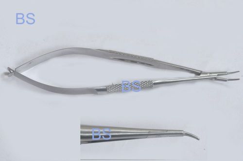 Steel Barraquer Needle Holder English model curved 11 mm long Ophthalmic 1