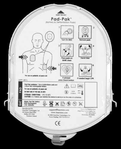 Heartsine samaritan adult pad pak  electrodes for aed (defibrillator) pad-pak-01 for sale