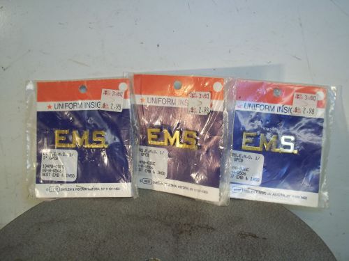 3 - EMS EMERGENCY MEDICAL SERVICE  UNIFORM PINBACKS