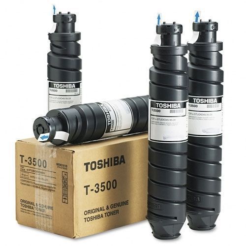 Lot of 4 toshiba t-3500 black toner - t3500 oem for sale