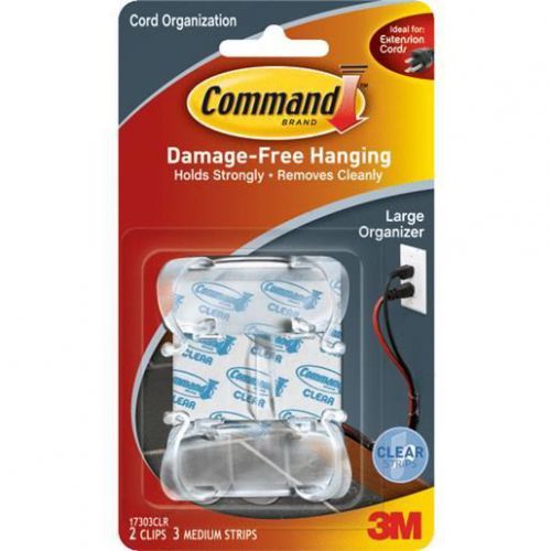 COMMAND CLR LG CORD CLIP 17303CLR-2PK