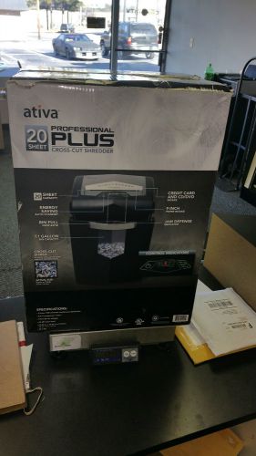 Ativa Pro plus 20-Sheet Cross Cut Cutter Paper Shredder Black &amp; silver